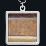 Modern Painting in Earth Tones by Norman Wyatt Silver Plated Necklace<br><div class="desc">Healthy earth tones permeate this modern painting by Norman Wyatt. The colours of the piece blend together wonderfully,  and would look great in any room of your home. It would also make an amazing gift!</div>