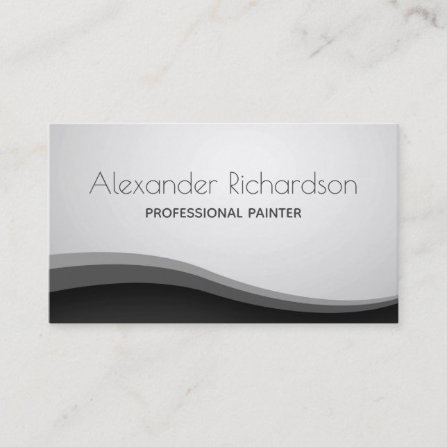 Modern Painting Service Professional Painter Business Card (Front)
