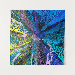 Modern painting wall art decor. Abstract drawing b Tapestry