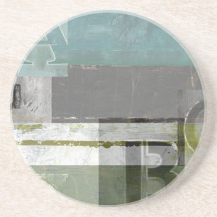 Modern Painting with Assorted Letters Coaster