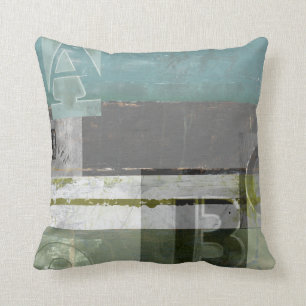Modern Painting with Assorted Letters Cushion