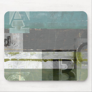 Modern Painting with Assorted Letters Mouse Pad