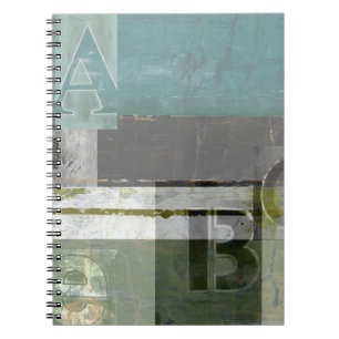 Modern Painting with Assorted Letters Notebook