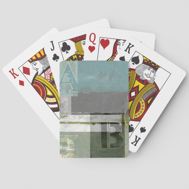 Modern Painting with Assorted Letters Playing Cards (Back)