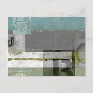 Modern Painting with Assorted Letters Postcard