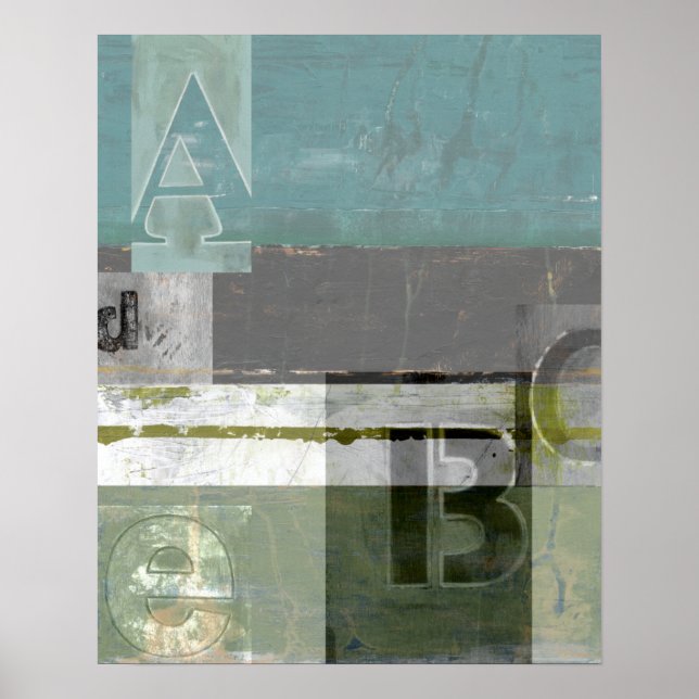 Modern Painting with Assorted Letters Poster (Front)