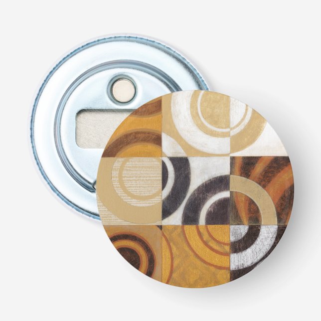 Modern Painting with Circular Patterns Bottle Opener (Front)