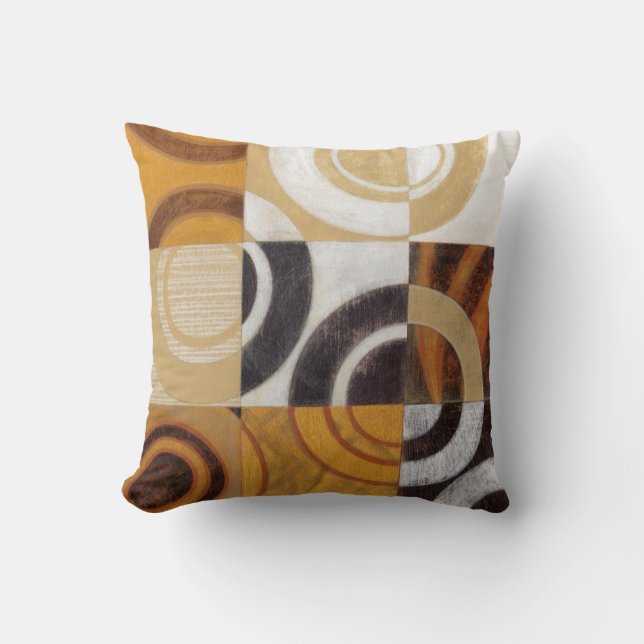 Modern Painting with Circular Patterns Cushion (Front)