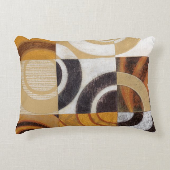 Modern Painting with Circular Patterns Decorative Cushion (Front)