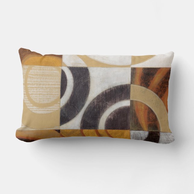 Modern Painting with Circular Patterns Lumbar Cushion (Front)