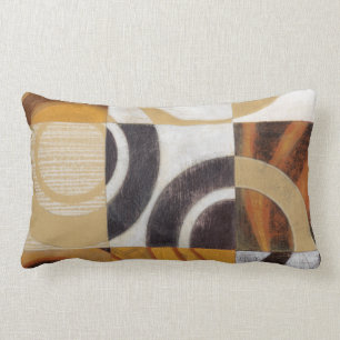 Modern Painting with Circular Patterns Lumbar Cushion