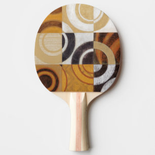 Modern Painting with Circular Patterns Ping Pong Paddle