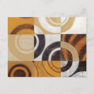 Modern Painting with Circular Patterns Postcard