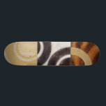 Modern Painting with Circular Patterns Skateboard<br><div class="desc">Painted by Norman Wyatt,  Jr. this modern painting features multicolored circular patterns in nine squares. Good for a wall that needs art as well as someone who wants to practice their dart throwing!</div>