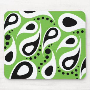 Modern Paisley - Green Mouse Pad
