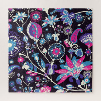 Modern paisley: traditional oriental pattern. jigsaw puzzle