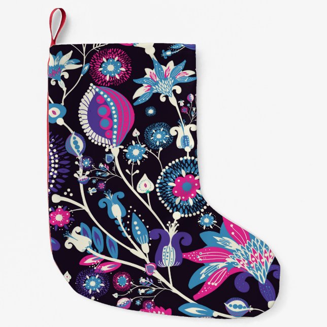 Modern paisley: traditional oriental pattern. small christmas stocking (Front)