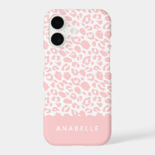 Modern pale grey and white animal leopard print