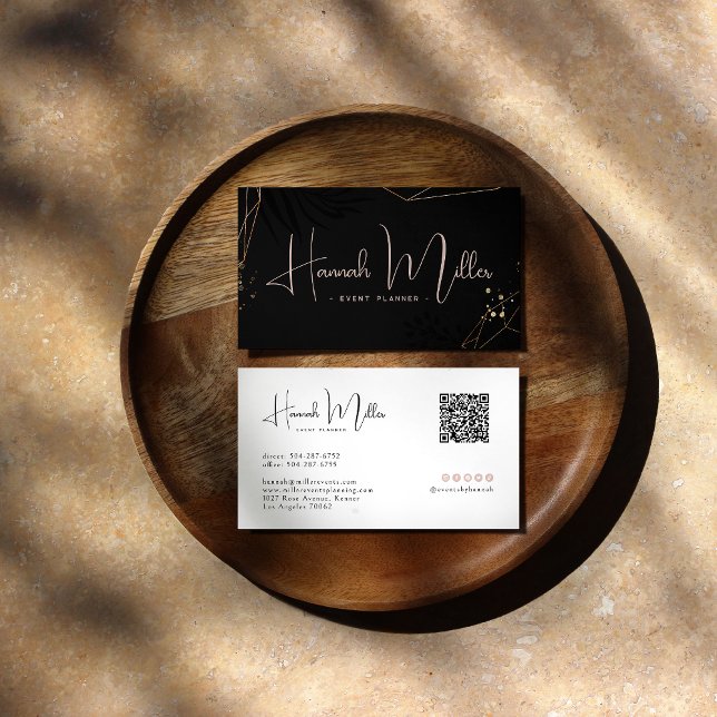 Modern Palm Elegant Minimalist QR Code Business Card (Creator Uploaded)