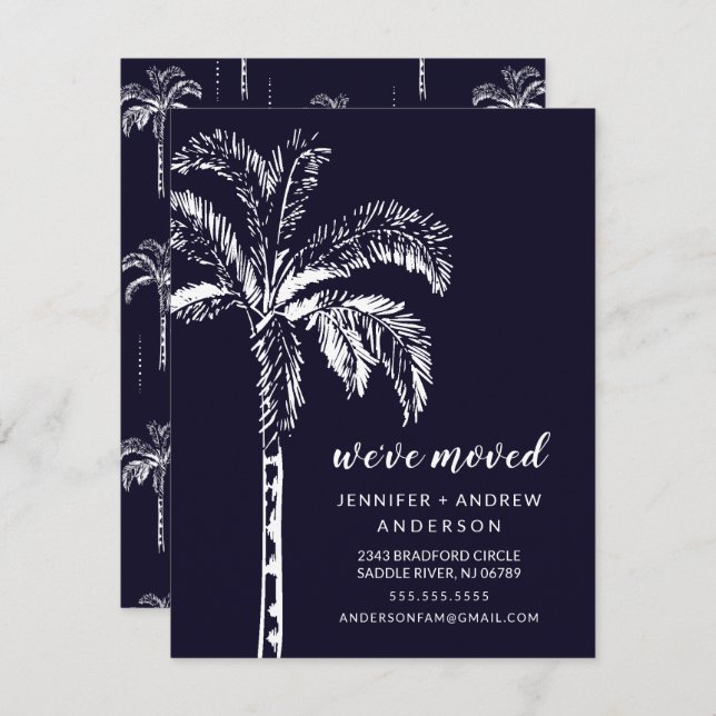 Modern Palm Tree Moving Announcement (Front/Back)