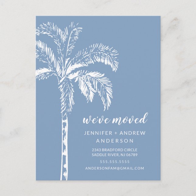 Modern Palm Tree Moving Announcement (Front)