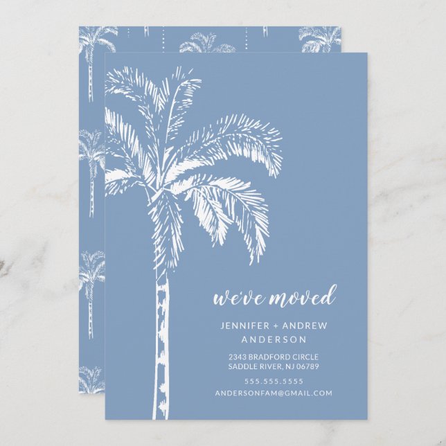 Modern Palm Tree Moving Announcement (Front/Back)