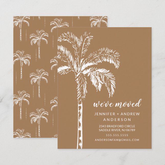Modern Palm Tree Moving Announcement (Front/Back)