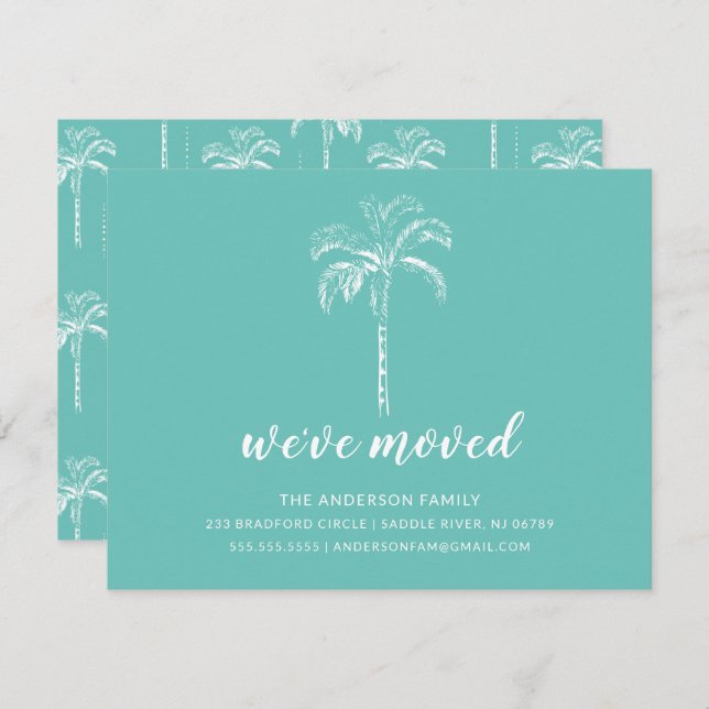 Modern Palm Tree Moving Announcement (Front/Back)