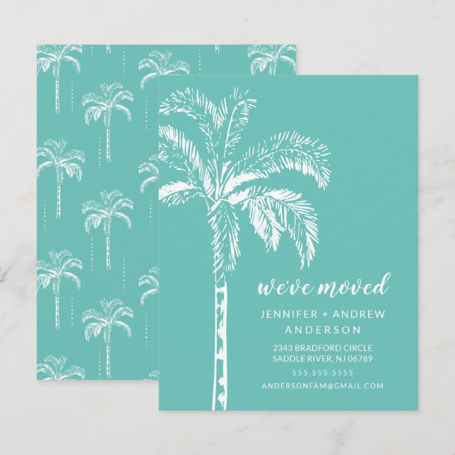 Modern Palm Tree Moving Announcement (Front/Back)