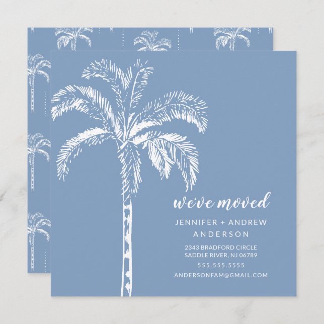 Modern Palm Tree Moving Announcement (Front/Back)