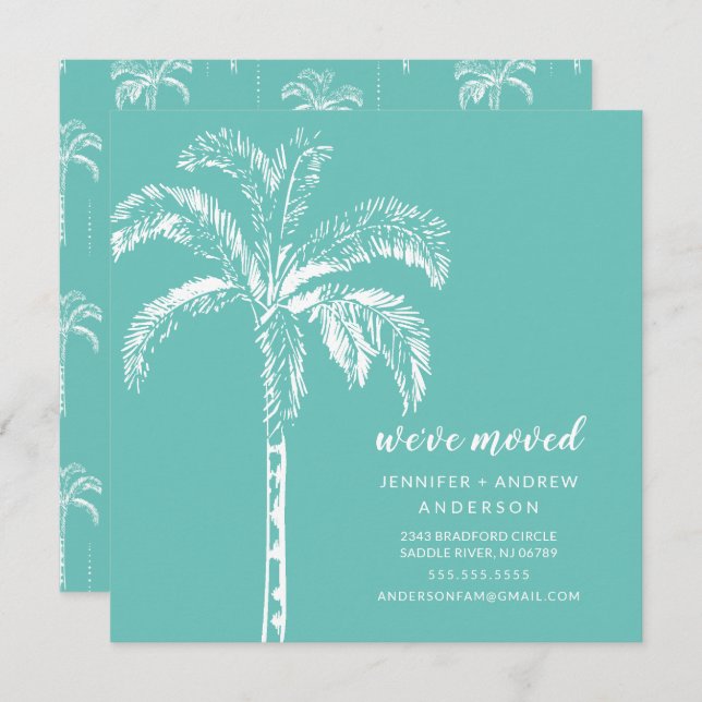 Modern Palm Tree Moving Announcement (Front/Back)