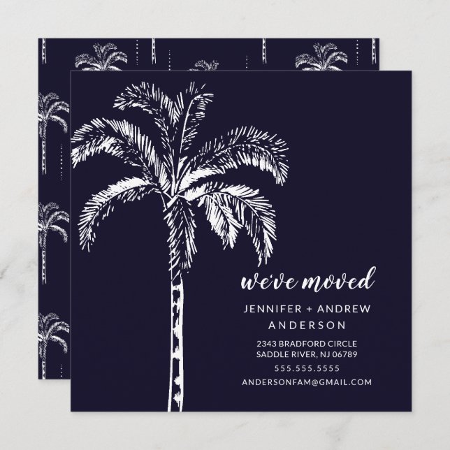 Modern Palm Tree Moving Announcement (Front/Back)