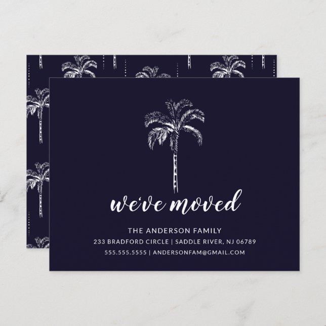 Modern Palm Tree Moving Announcement (Front/Back)