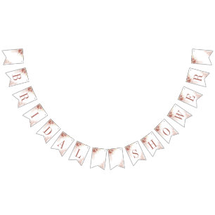 Modern Pampas Grass Tan Bridal Shower Bunting