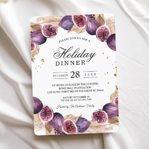 Modern Pampas & Purple Figs Beauty Frame Invitation