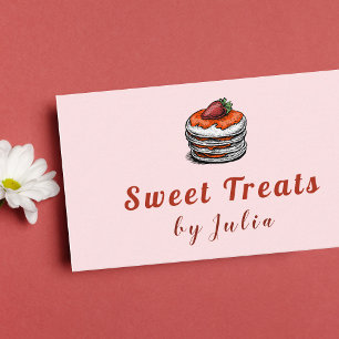 Modern Pancakes Custom Dessert Maker Sweet Treats Business Card