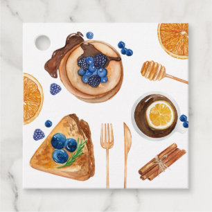 Modern Pancakes Kitchen Beauty Breakfast Favour Tags