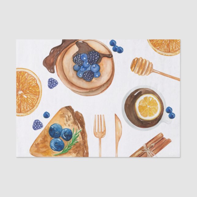 Modern Pancakes Kitchen Beauty Breakfast Tissue Paper (Front)