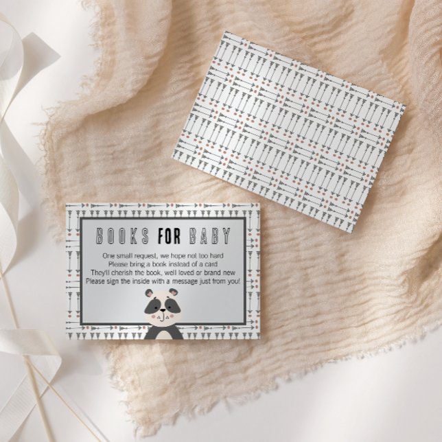 Modern Panda Books for Baby Request Enclosure Card (Creator Uploaded)