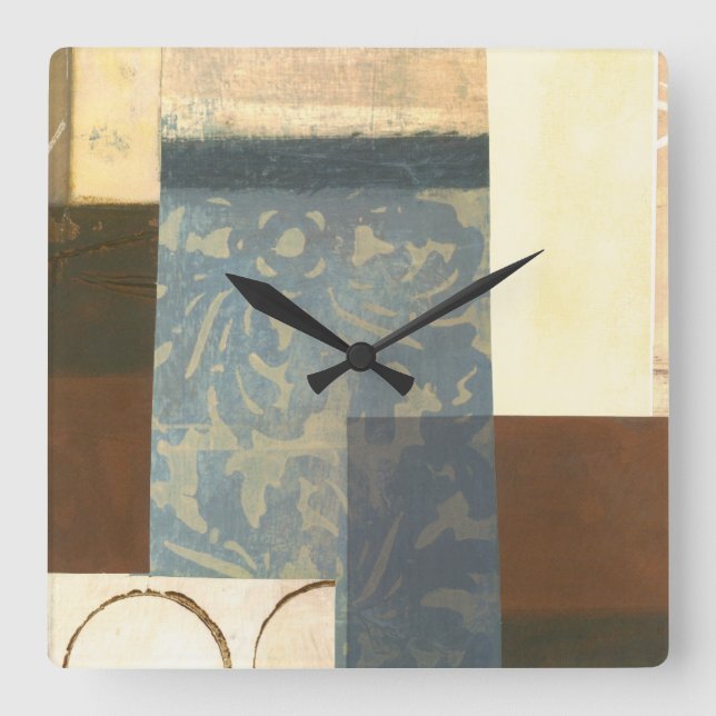 Modern Panel Painting Square Wall Clock (Front)