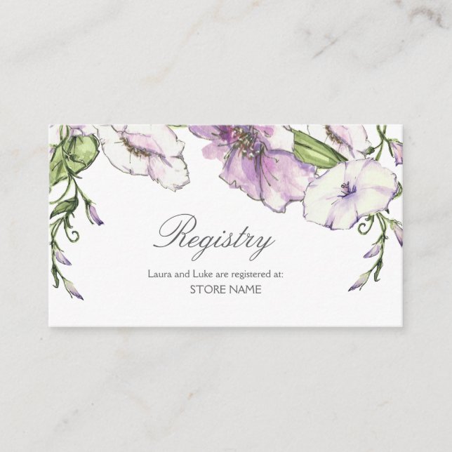 Modern Pansy Registry  Enclosure Card (Front)