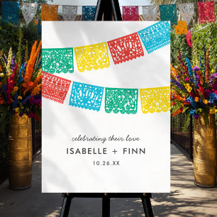 Modern Papel Picado Wedding Sign