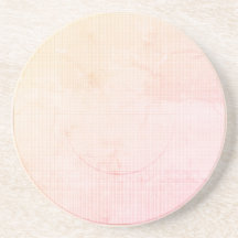 Modern Paradise Peach Pastel Sandstone Coaster