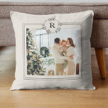 Modern Parchment | Family Photo | Initial Cushion<br><div class="desc">Modern Parchment | Family Photo | Initial Pillows make for thoughtful and practical gifts, offering comfort and relaxation to the recipient. Here's a description of pillows as a gift: Give the gift of ultimate comfort and relaxation with these luxurious pillows. Crafted with the finest materials, these pillows are designed to...</div>