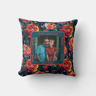 Modern Parents Wedding Throw Pillow For Wife