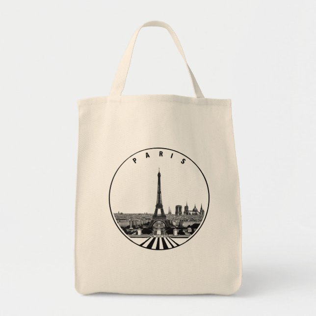 Modern Paris, France City | Skyline Tote Bag (Front)