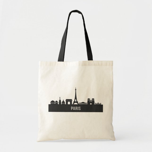 Modern  Paris, France City | Stylised Skyline  Tote Bag (Front)
