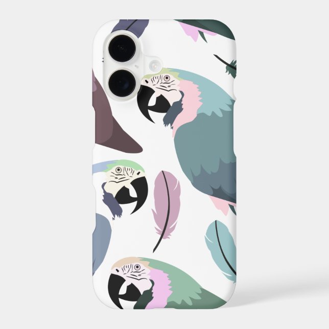Modern Parrots Tropical Pattern  (Back)