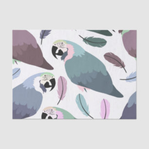 Modern Parrots Tropical Pattern  Tissue Paper