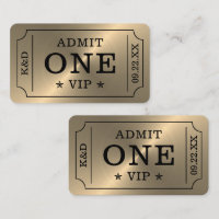 Modern Party Admission Ticket - Gold